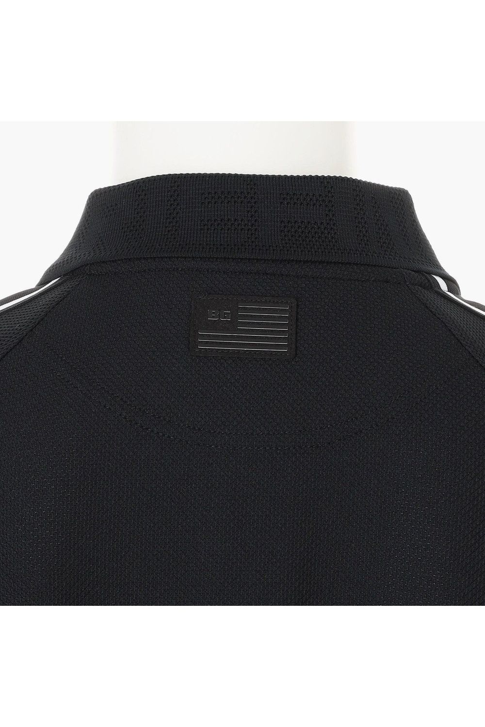 【26SS】 MEN'S LINE POLO RF / カノコ生地 ラインロゴテープ リラックスフィット ポロシャツ (ブラック)