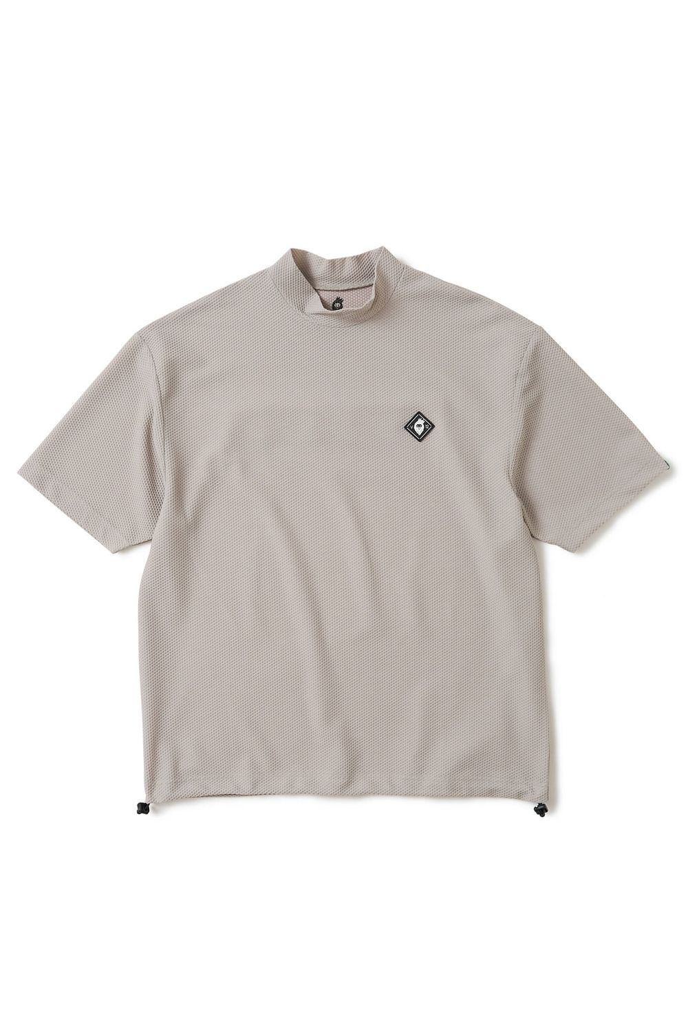 【26SS】 AIRY AWA MOCK / ワッフル生地 バックライン モックネックTシャツ (ベージュ)