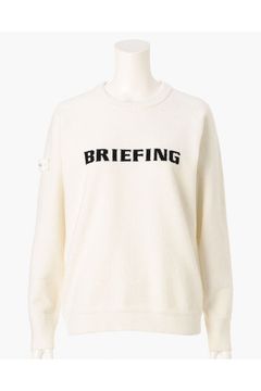 【26AW】【レディース】 WOMEN’S AIRY YARN KNIT CREWNECK / エアリーファブリック ブランドロゴ クルーネックニット (ホワイト)
