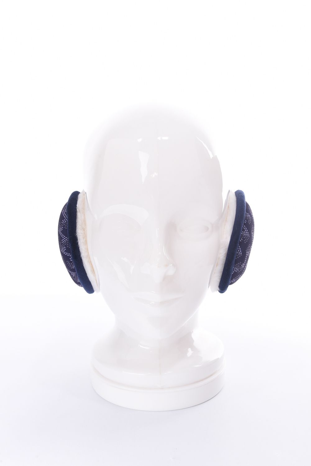 【プレゼント好適品】 GM EARMUFFS / ブランド オリジナルテキスタイル イヤーマフ (ネイビー)*
