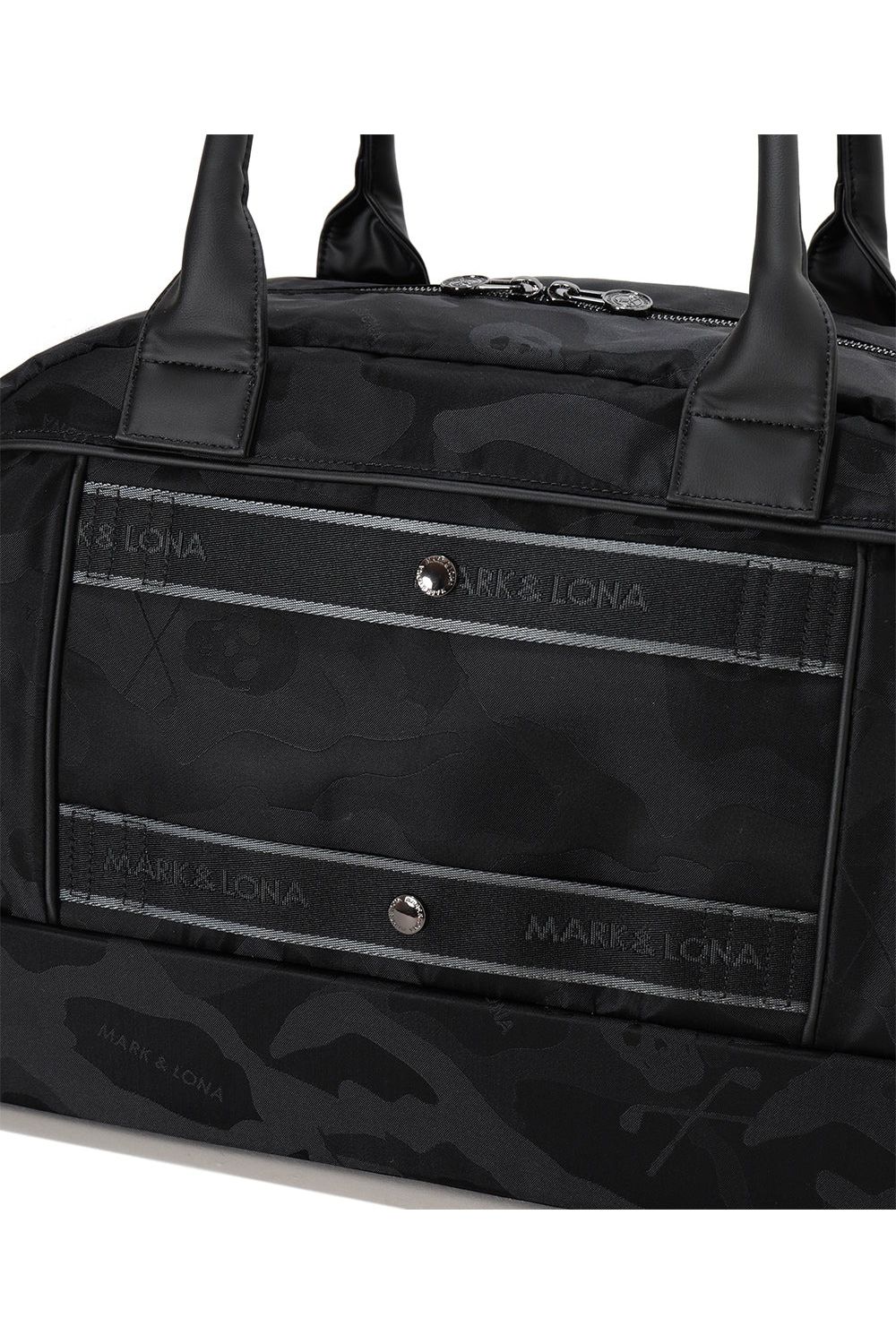 【26AW】 PREMIUM GAUGE BOSTON BAG / コーデュラナイロン シンセティックレザー スカルカモジャカード 2WAYボストンバッグ (ブラック)