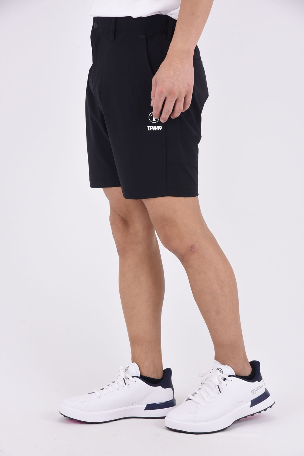 【26SS】 COMBINATION SHORTS / 接触冷感 異素材切り替え ショートパンツ (ブラック)