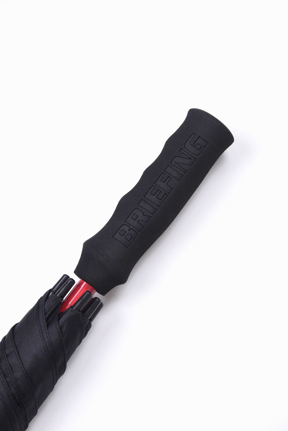 【プレゼント好適品】 UMBRELLA / BRIEFINGロゴ ロング アンブレラ (ブラック)