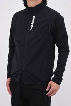 MEN'S WIND VEST / 4WAYストレッチ ジップアップベスト (ブラック)