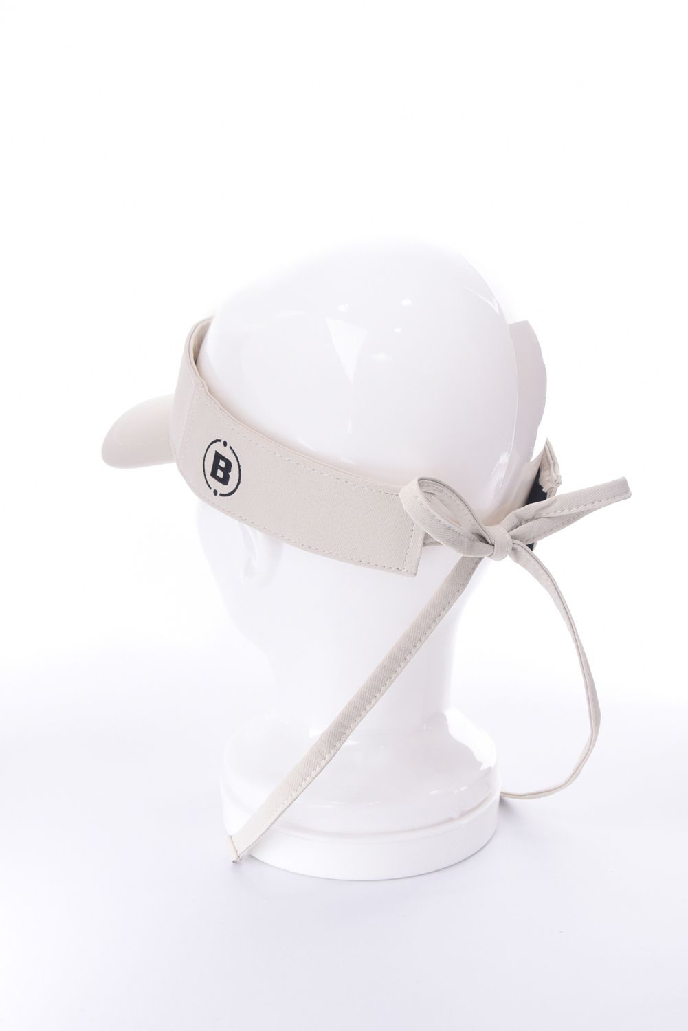 【26SS】【レディース】 WOMEN’S SMALL LOGO RIBBON VISOR / ブランドロゴ バックリボン リボンサンバイザー (アイボリー)