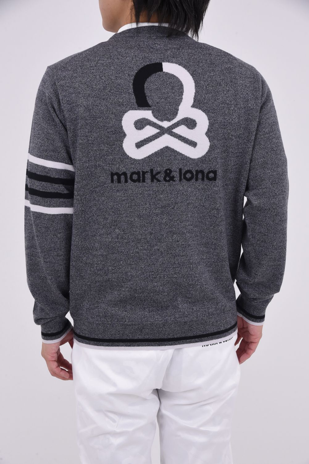 【2025AW】 QUADRO SILKY WOOL SWEATER / ウール100% ブランクスカル クルーネックニット (ヘザーグレー)