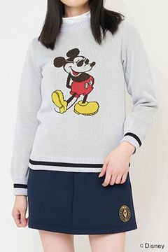 V12 - 【レディース】 MICKEY KNIT / ミッキーマウス ニット (ホワイト 