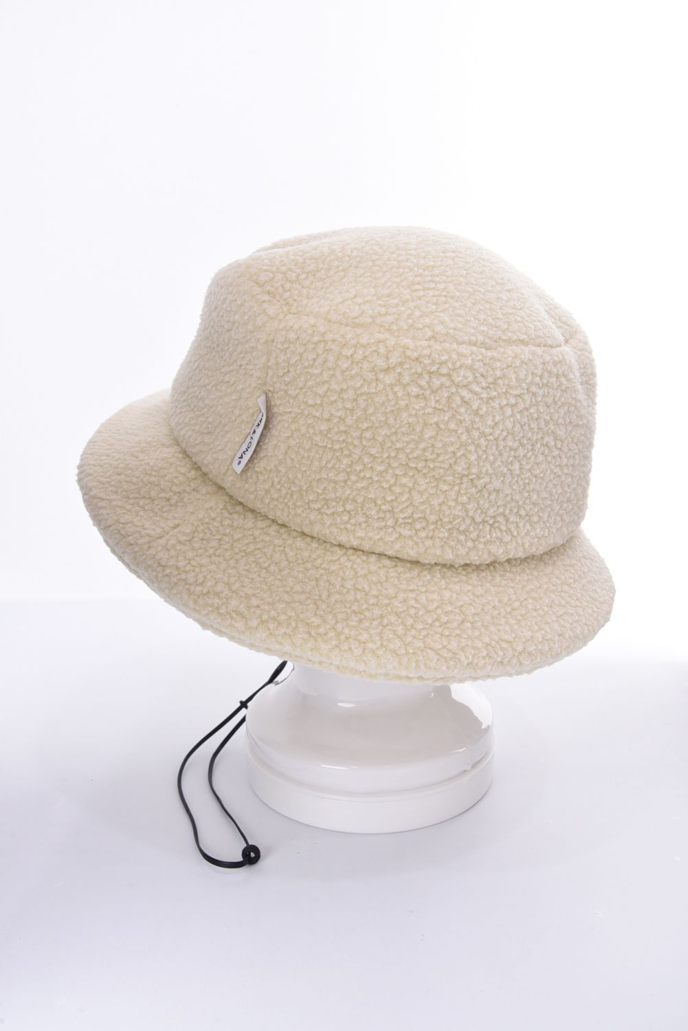 DISTORT GG BUCKET HAT / ボアフリース ドローコード付き バケットハット (アイボリー)