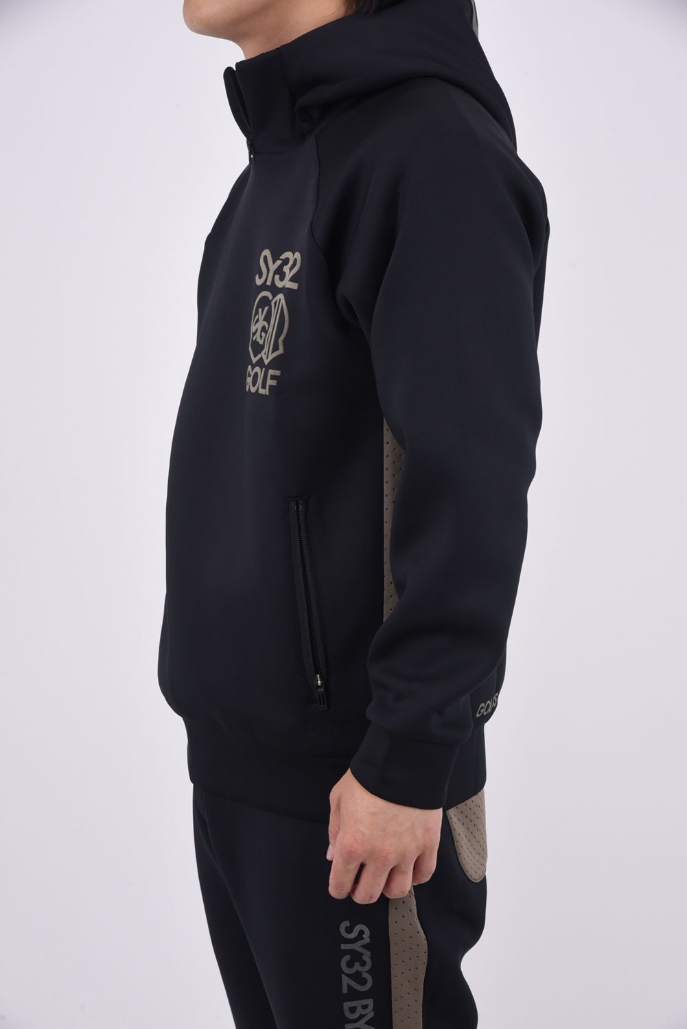 【25AW】 CARDBOARD EMBLEM PT HOODIE / ストレッチダンボール フーディー (ブラック)