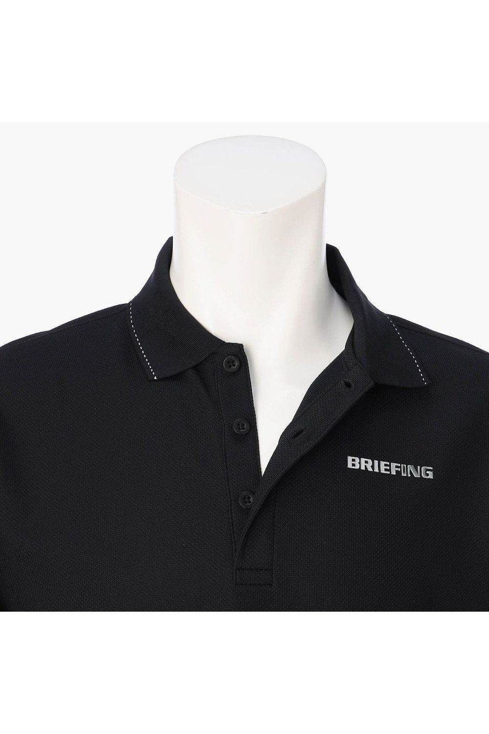 【26AW】 MEN’S BASIC LS POLO / ベーシック ブランドロゴ 長袖ポロシャツ (ブラック)