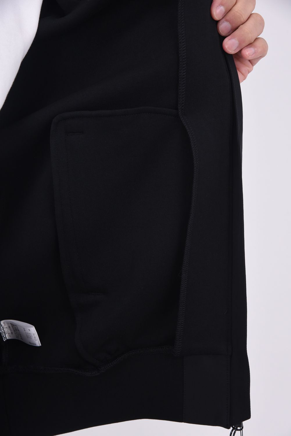 【25AW】 STAND COLLAR SWITCH ZIP BLOUSON / ボンディング素材 コンセプトノーツプリント スタンドカラーブルゾン (ブラック)