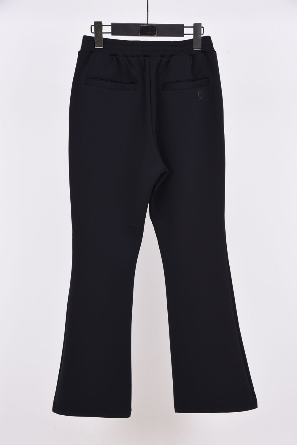 【26AW】【レディース】 LIGHT PONCH TRACK BOTTOMS / 軽量ダンボールニット ブーツカット ロングパンツ (ブラック)