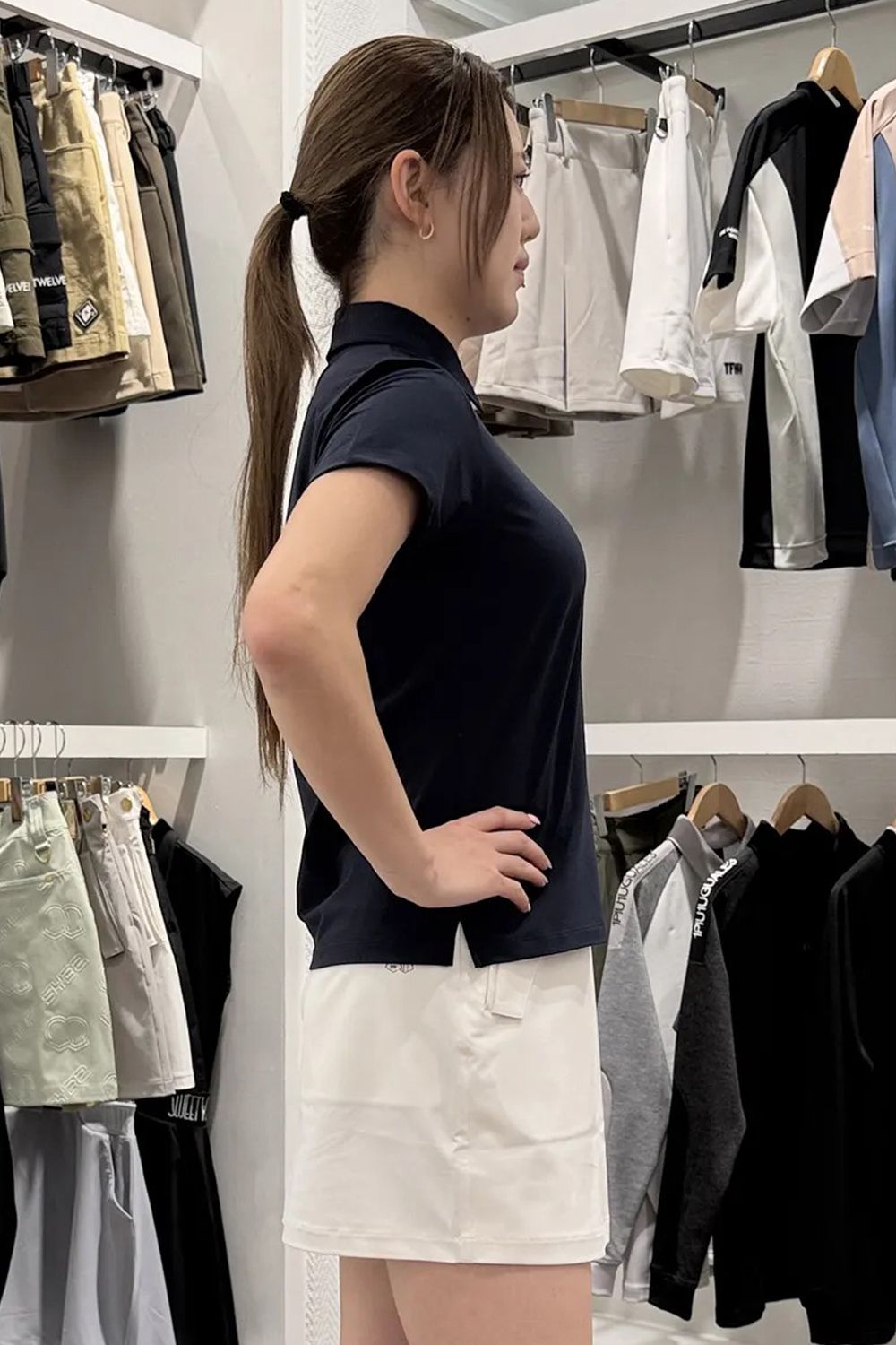 【ポイント10倍】 【26SS】【レディース】 BOSELLI DRY SHIRTS / ドライシャツ (ネイビー)*