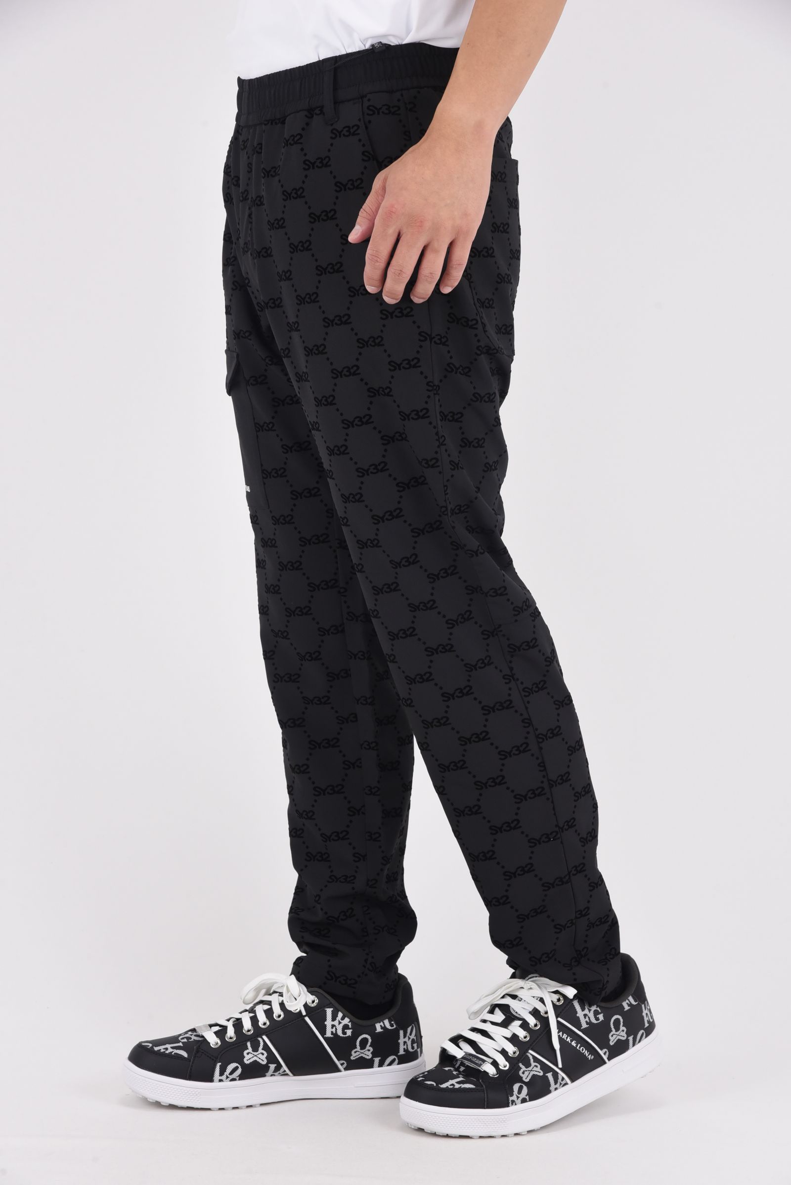 【25AW】 FLOCKY STRETCH LONG PANTS / フロッキーストレッチ ロングパンツ (ブラック)