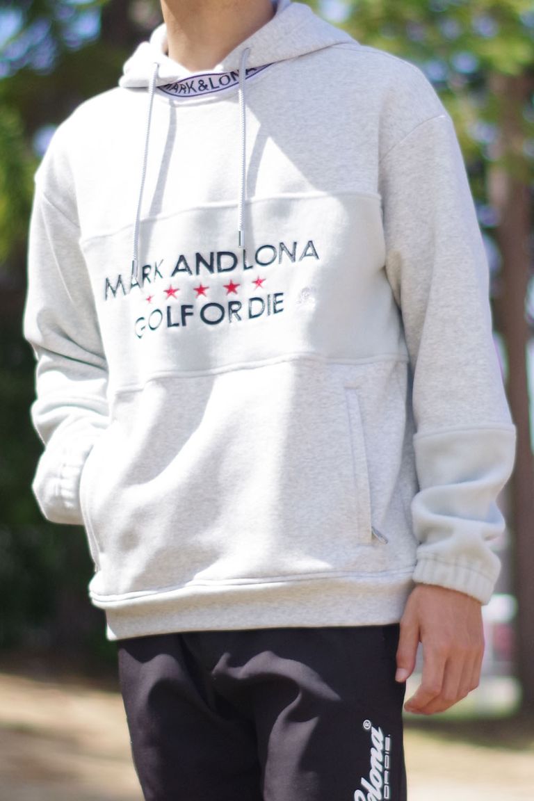 MARK&LONA - ALTIMA FLEECE HOODIE / 4WAYストレッチ ブランドロゴ刺繍  