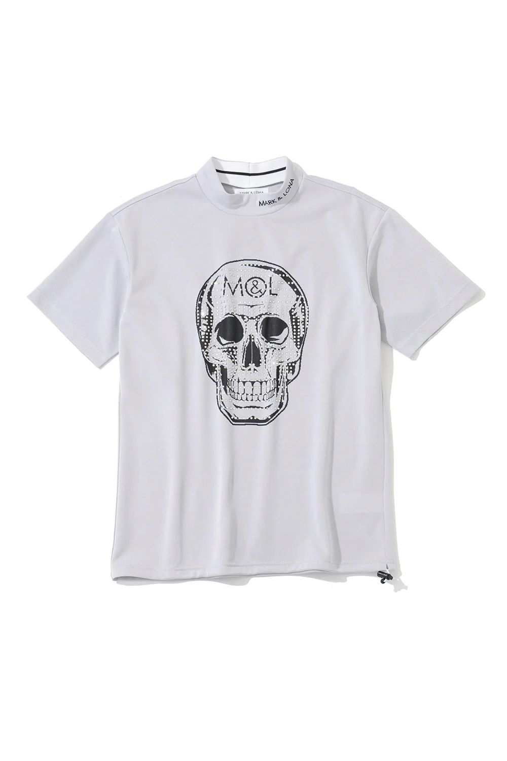 【26SS】 LOVE OF GOD SPECTRUM PERFORMANCE MOCK / ジャパンメイド スカルジャカード スワロフスキー モックネックTシャツ (ホワイト) (3月4日入荷予定)