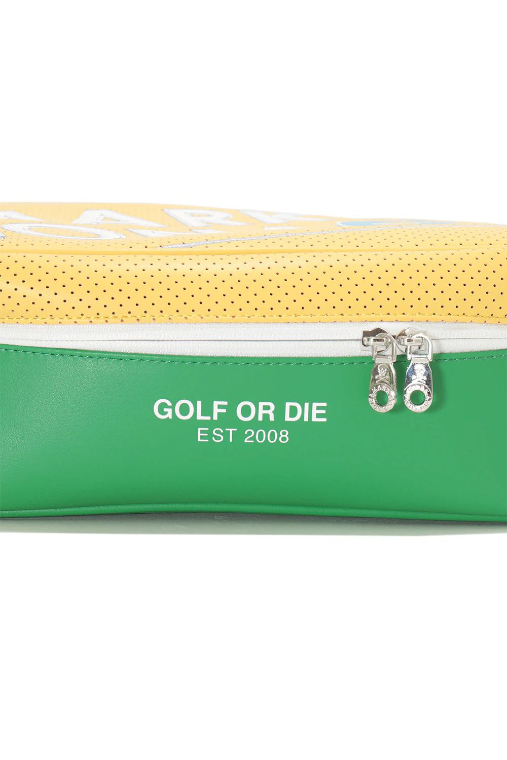 【26SS】 ML DUAL-TONE SHOE BAG / バイカラー ロゴパッチワーク シューズバッグ (イエロー)