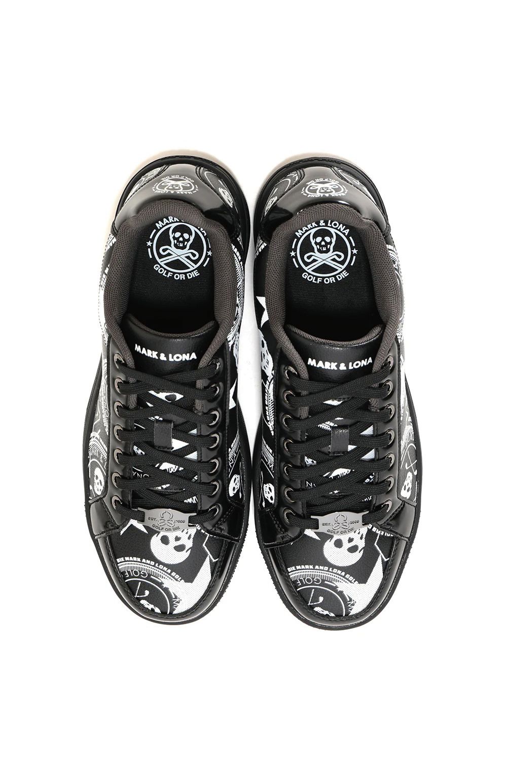 【26AW】 ATRAS SPIKELESS GOLF SNEAKERS / ロゴグラフィック ローカット スパイクレススニーカー (ブラック)