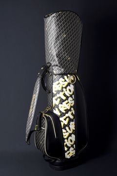 【銀行振込・代金引換不可】【返品・交換不可】 GOSSIP GOLF限定 ORIGINAL GRAFFITI DESIGN RALLINA  No.3 (ラリーナ) / カートタイプ キャディバッグ (ダークブラック/グラフィティデザイン)