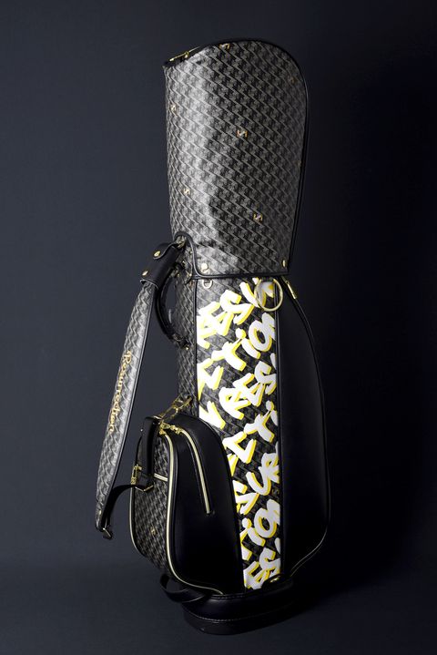 【銀行振込・代金引換不可】【返品・交換不可】 GOSSIP GOLF限定 ORIGINAL GRAFFITI DESIGN RALLINA  No.3 (ラリーナ) / カートタイプ キャディバッグ (ダークブラック/グラフィティデザイン)