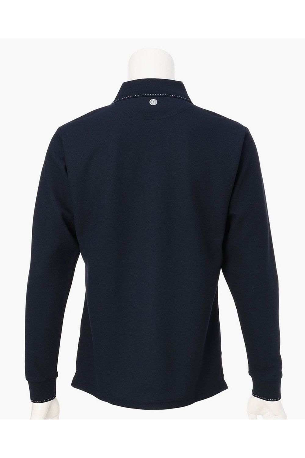 【26AW】 MEN’S BASIC LS POLO / ベーシック ブランドロゴ 長袖ポロシャツ (ネイビー)