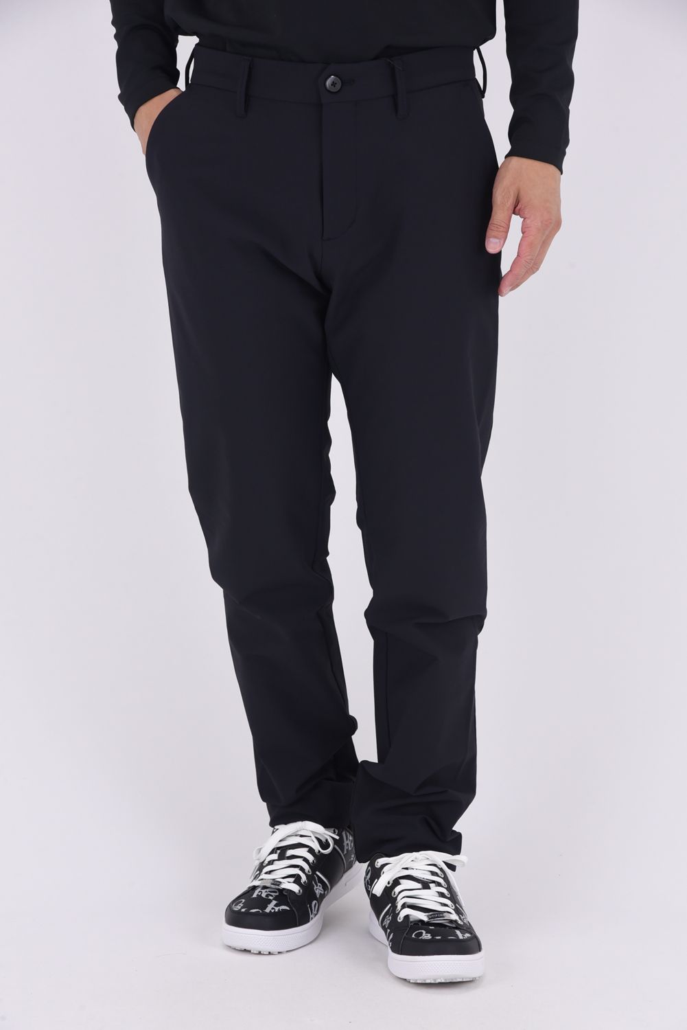 【25AW】 防風裏起毛ロングパンツ (ブラック)