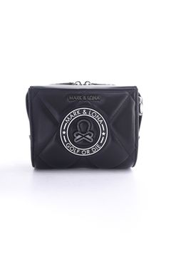 ETERNAL QUILTED 2-WAY BELT BAG / シンセティックレザー サークルスカル キルティング 2WAYウエストポーチ (ブラック)