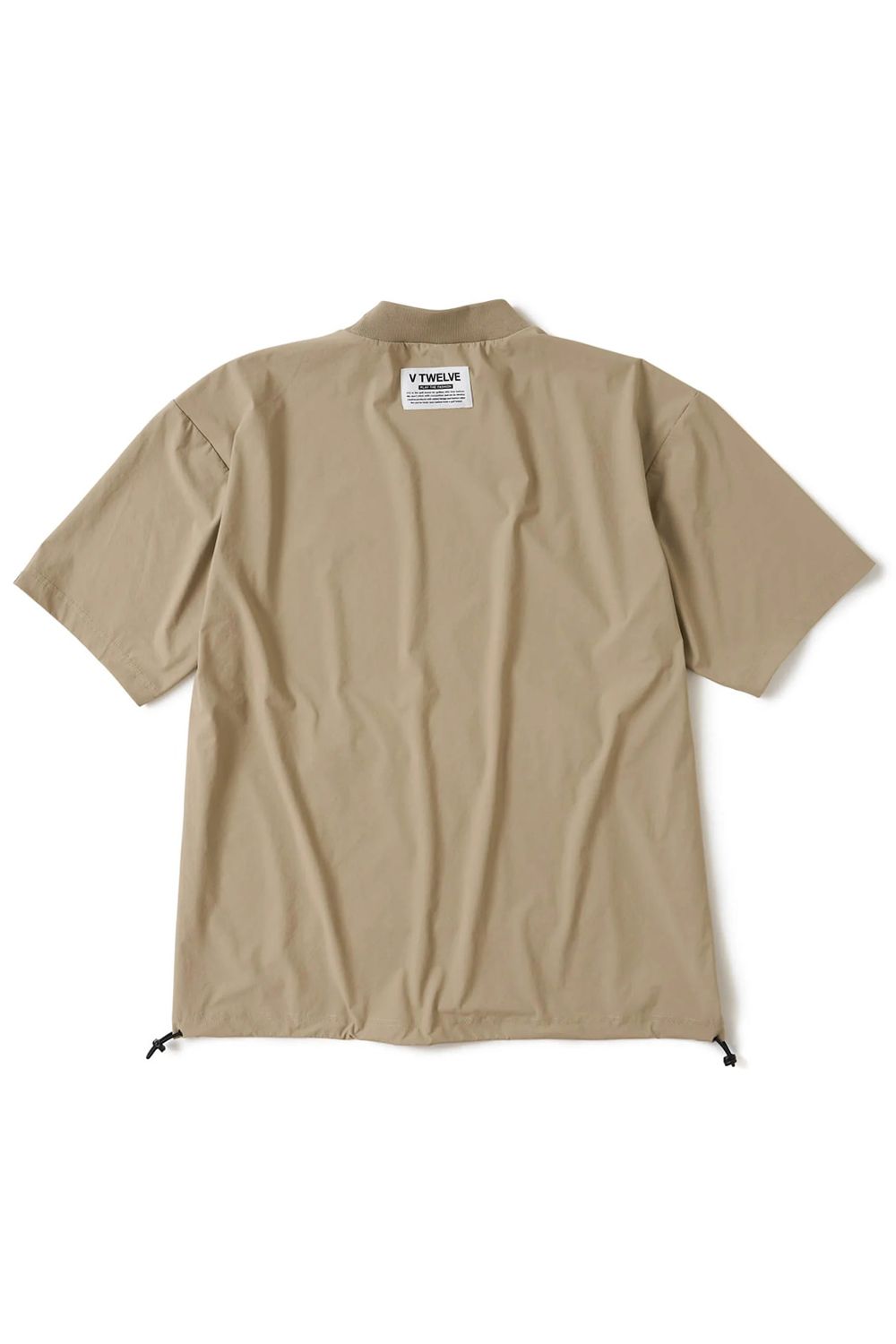 【26SS】 OZ MOCK / ストレッチナイロン カンガルーポケット モックネックTシャツ (ベージュ)