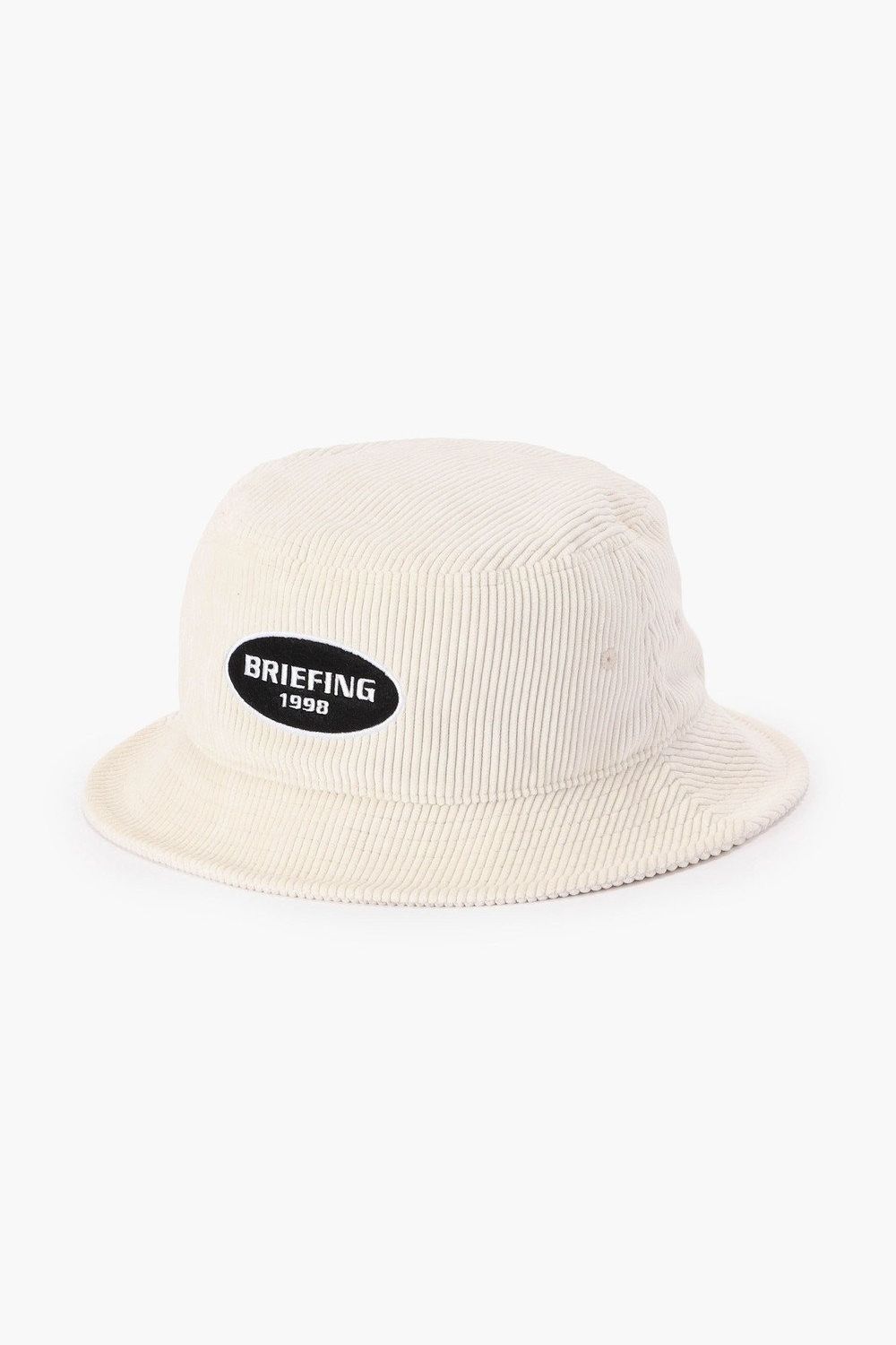 【26AW】 MEN’S CORDUROY OVAL HAT / コーデュロイ生地 オーバルロゴワッペン ハット (ホワイト)