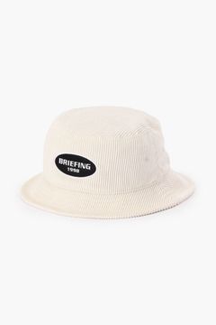 【26AW】 MEN’S CORDUROY OVAL HAT / コーデュロイ生地 オーバルロゴワッペン ハット (ホワイト)