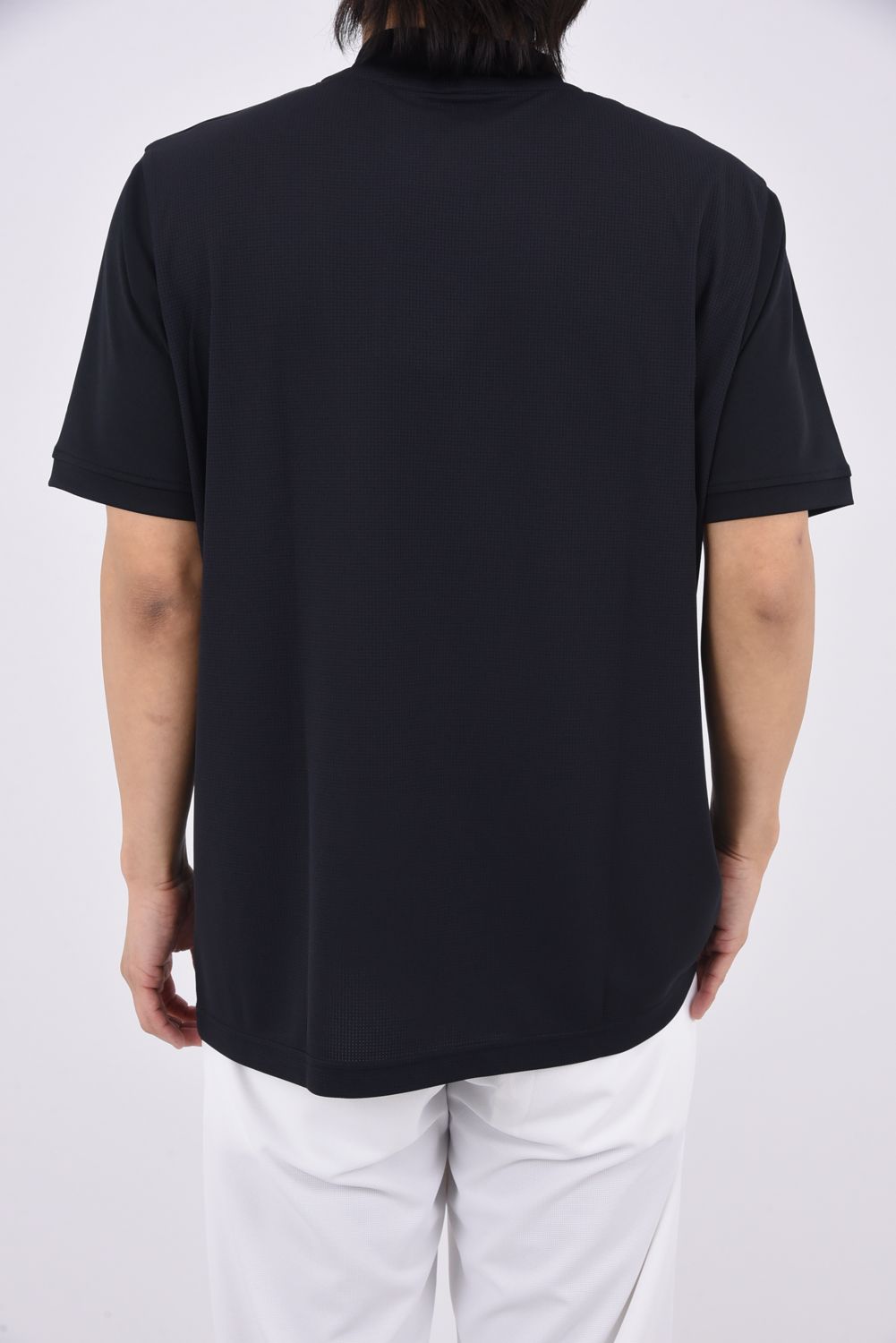 【26SS】 HYBRID MESH MOCK TEE / メッシュ モックネックTシャツ (ブラック)