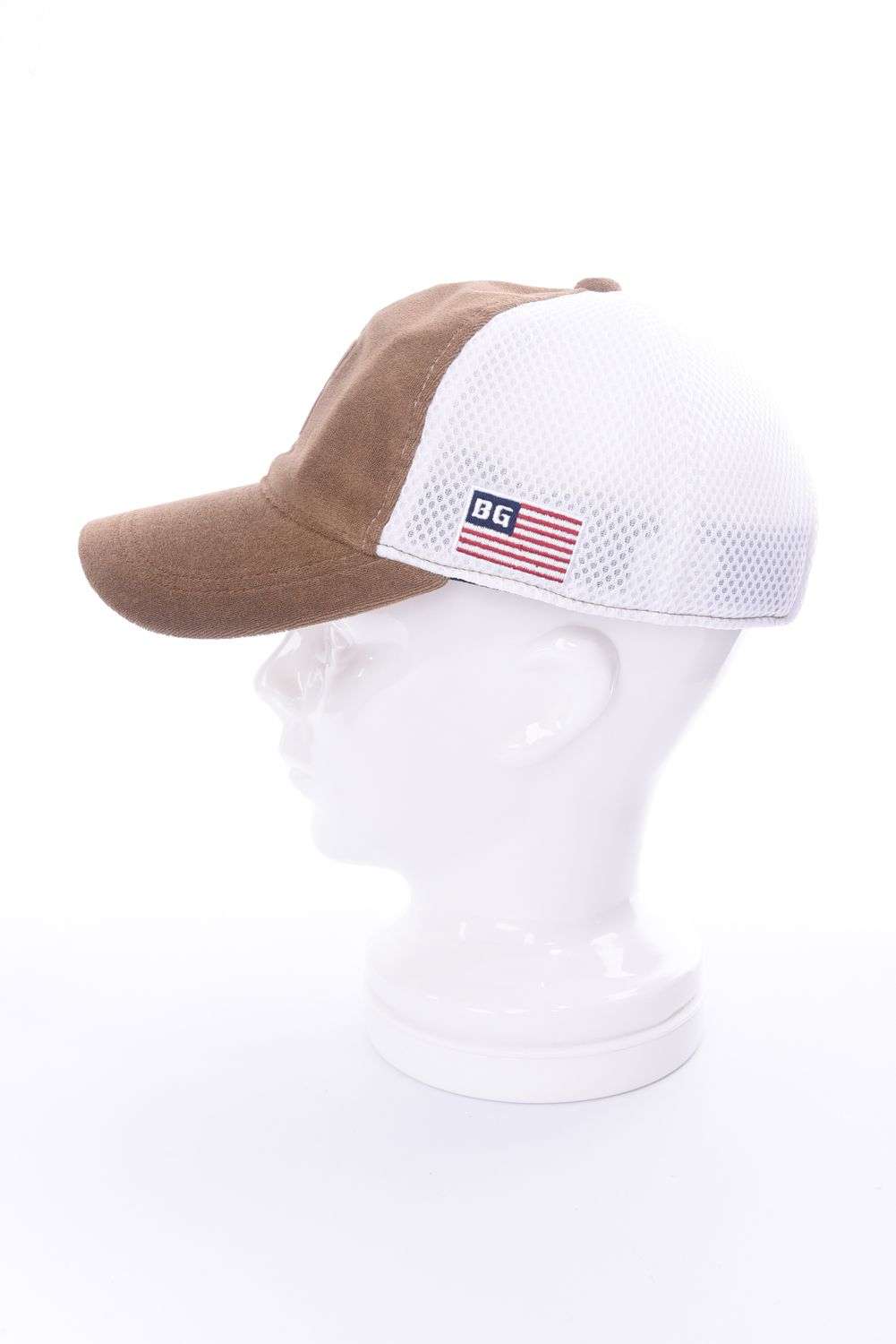 MEN’S PILE INITIAL MESH CAP / イニシャル メッシュ キャップ (ライトブラウン)