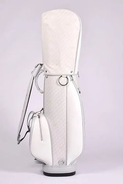 【26SS】【銀行振込・代金引換不可】【返品・交換不可】 RALLINA (ラリーナ) / ブランドオリジナルテキスタイル カートタイプ キャディバッグ （モノホワイト）*