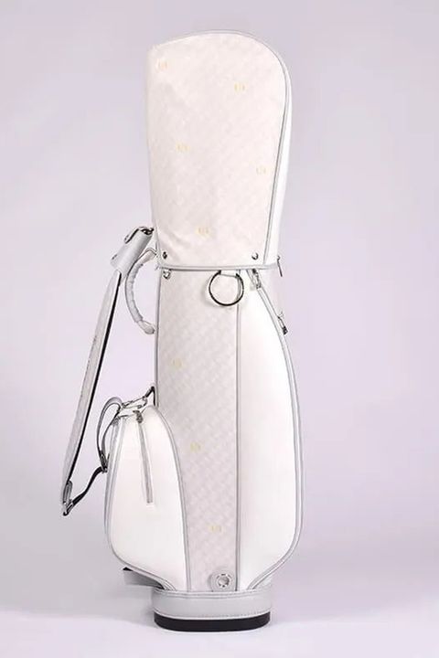 【26SS】【銀行振込・代金引換不可】【返品・交換不可】 RALLINA (ラリーナ) / ブランドオリジナルテキスタイル カートタイプ キャディバッグ （モノホワイト）*