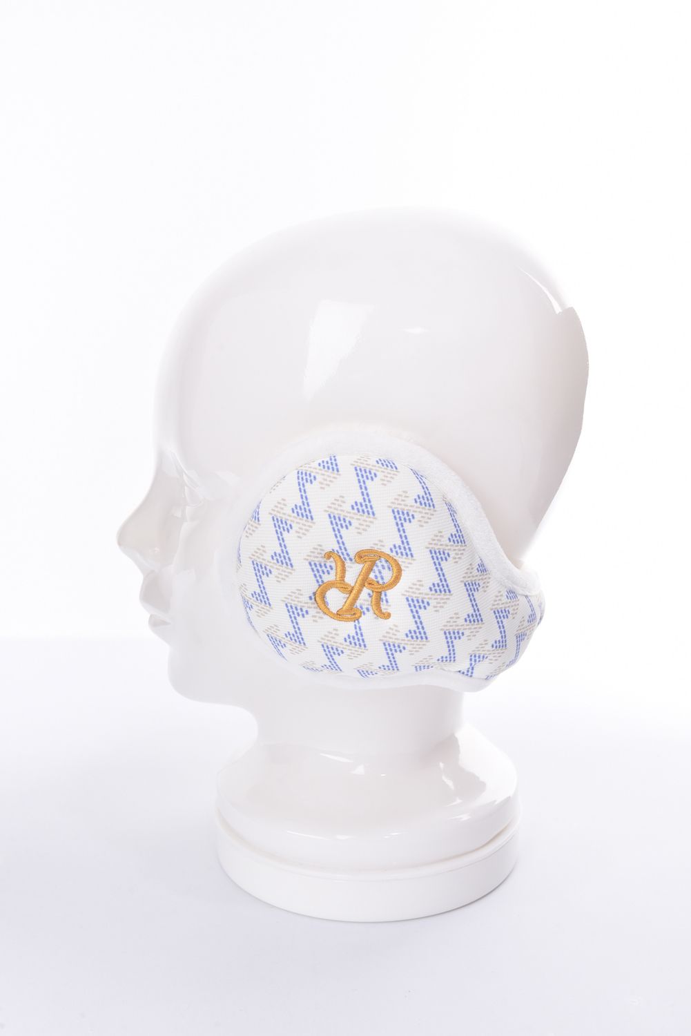 【プレゼント好適品】 GM EARMUFFS / ブランド オリジナルテキスタイル イヤーマフ (ホワイト)*