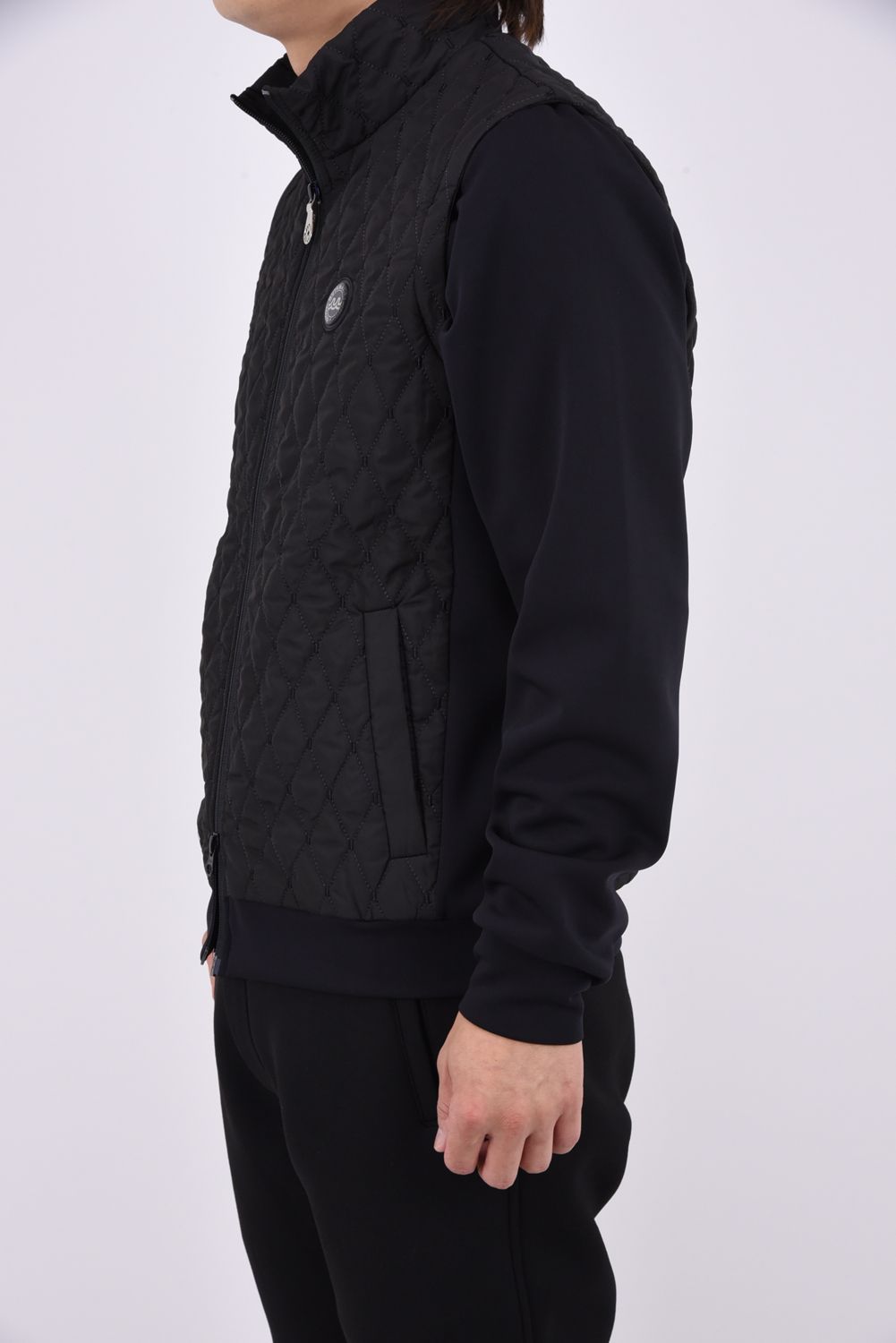 【26AW】 BLOUSON / ダイヤキルティング スリーブデタッチャブル 2WAYブルゾン&ベスト (ブラック)