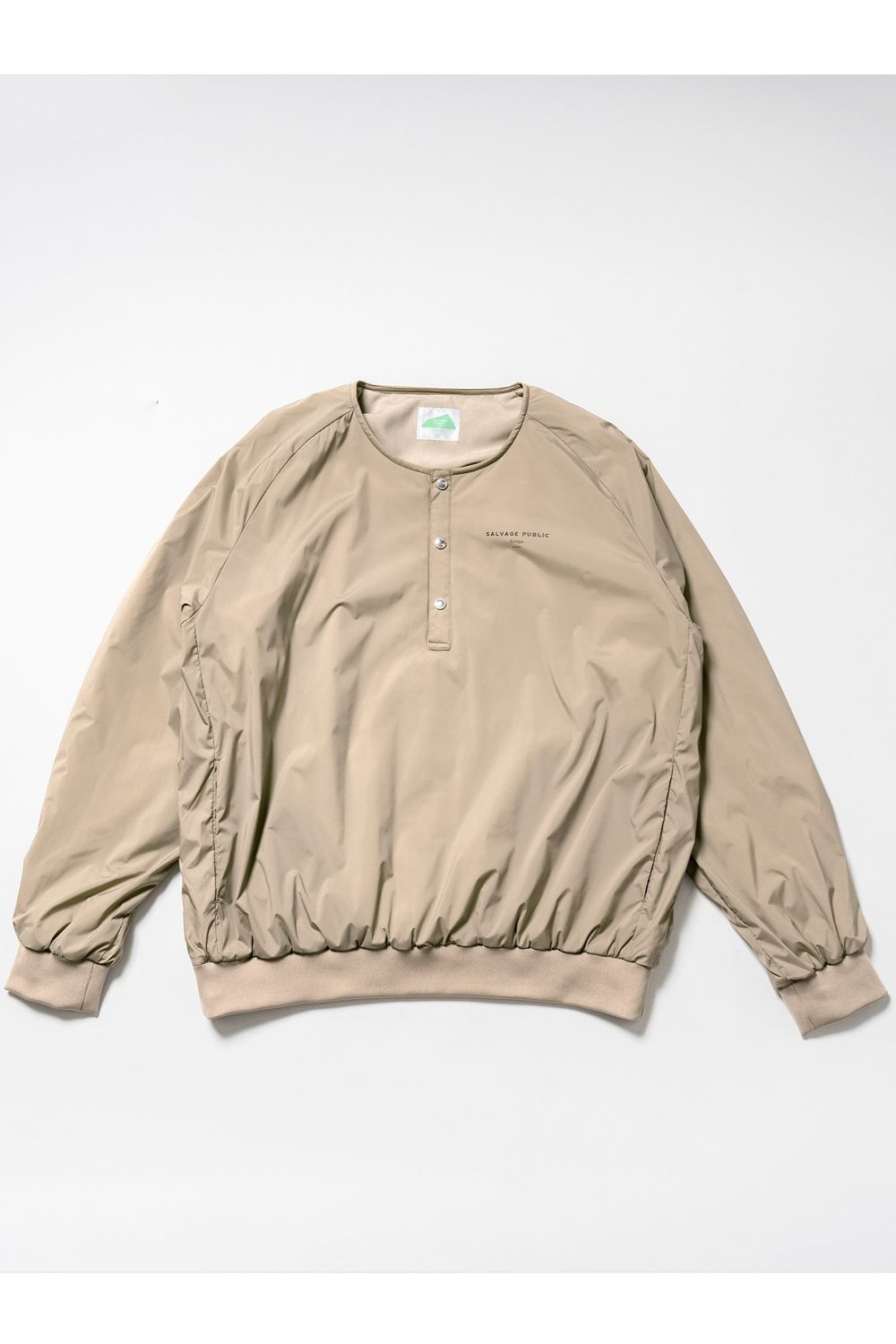 【26AW】 Ala Wai Snap Padded Jacket / ブランドロゴプリント ハーフボタン 中綿ジャケット (サンド) (10月入荷予定）