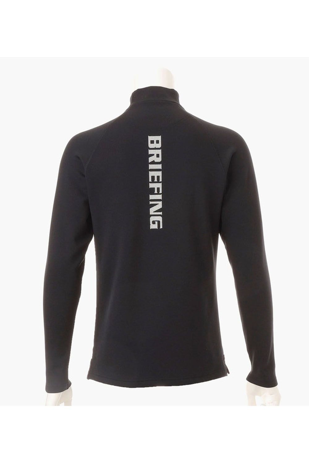 MEN'S WARM LS HIGH NECK / ブランドロゴ 起毛素材 ハイネックトップス (ブラック)
