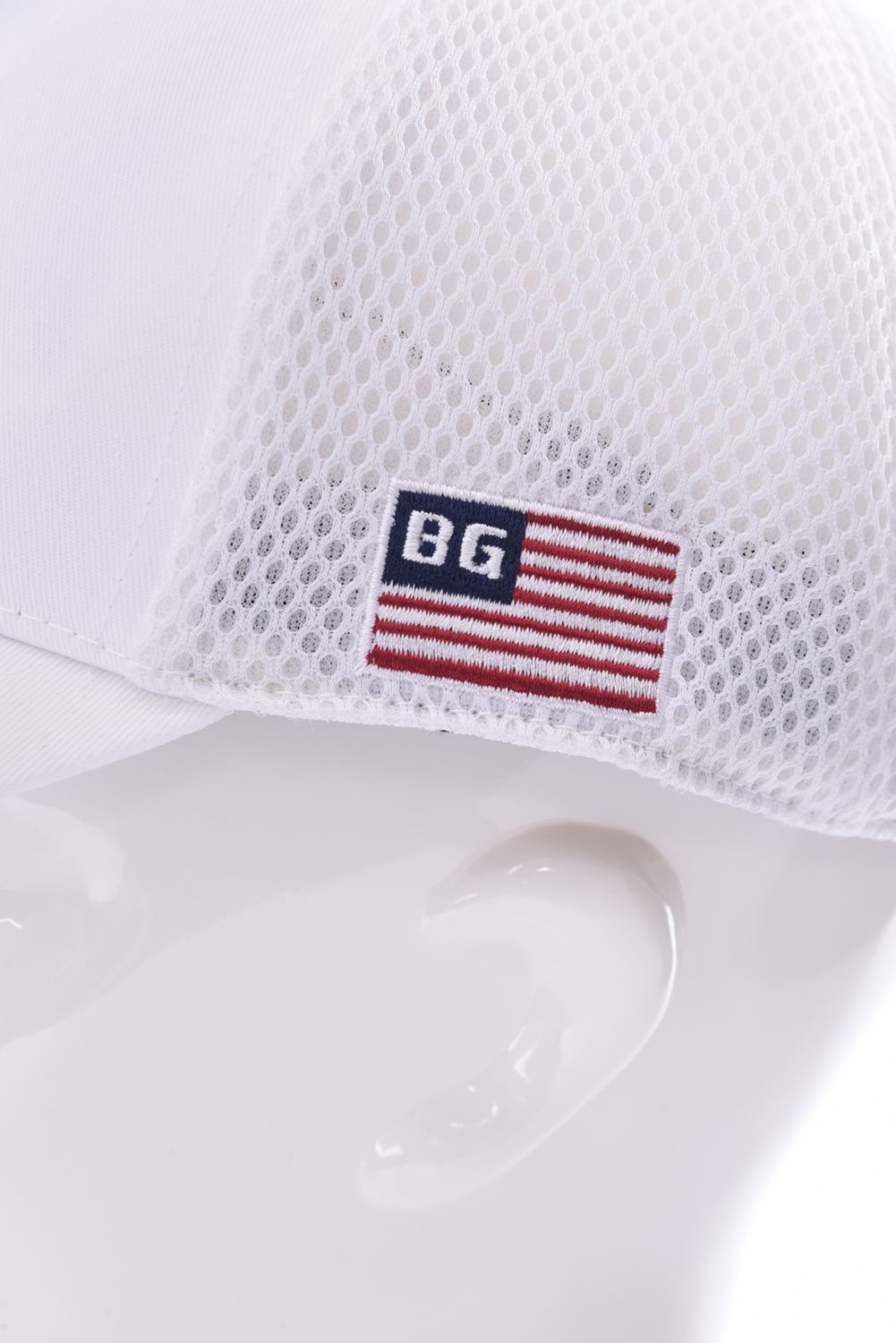 MENS MESH CAP FLEX FIT / サークルロゴ メッシュキャップ ホワイト