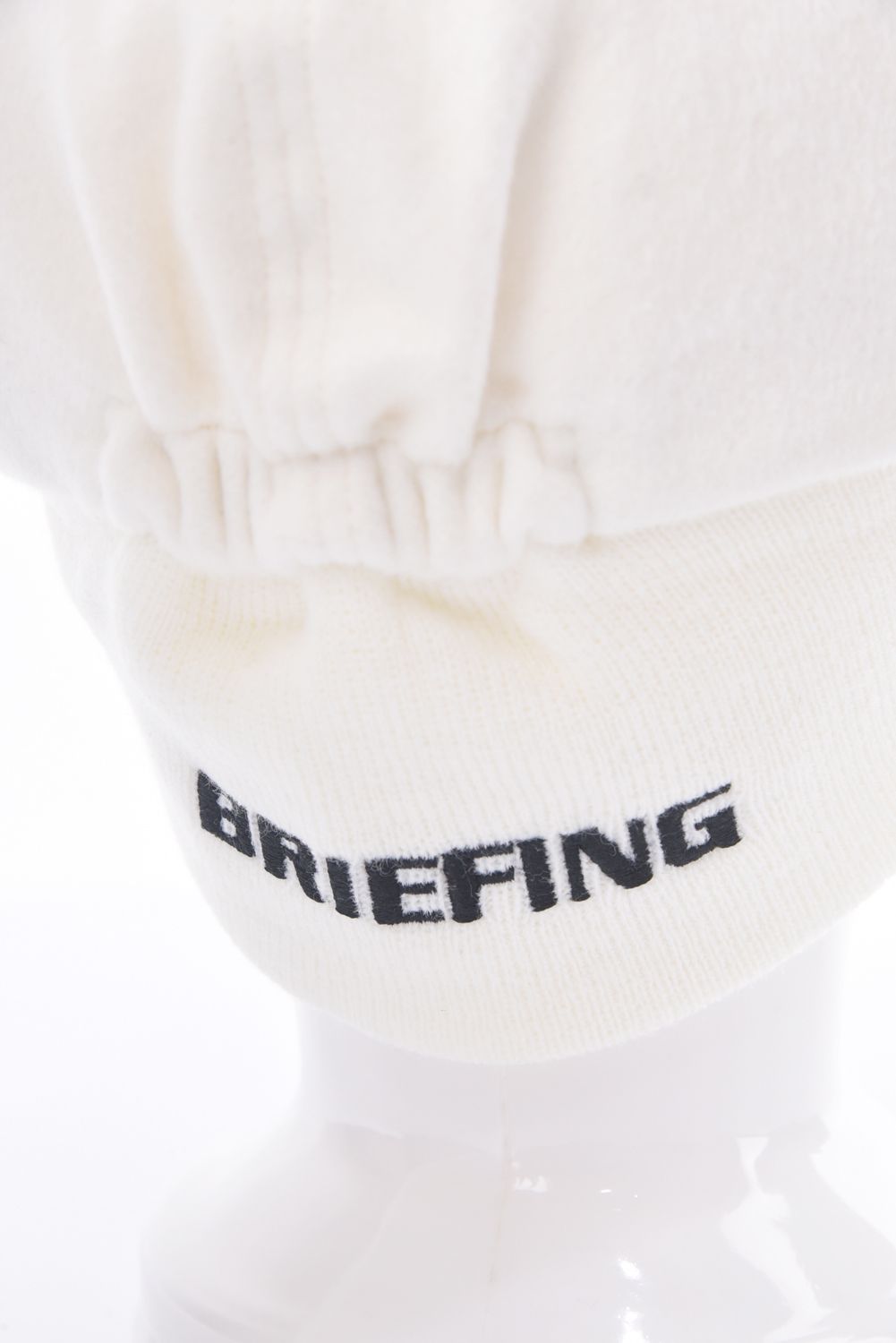 MEN'S WOOL WARM CAP / ウール混 ブランドロゴ ウォームキャップ (アイボリー)