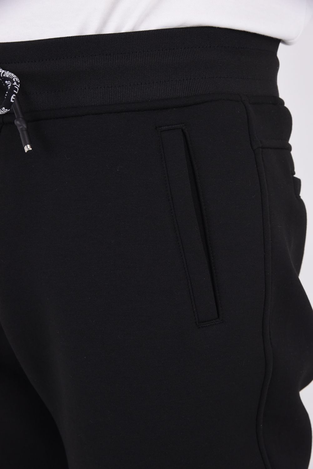 【26AW】 BONDING JOGGER PANTS / ボンディング素材 ワンポイントロゴ ジョガーパンツ (ブラック)