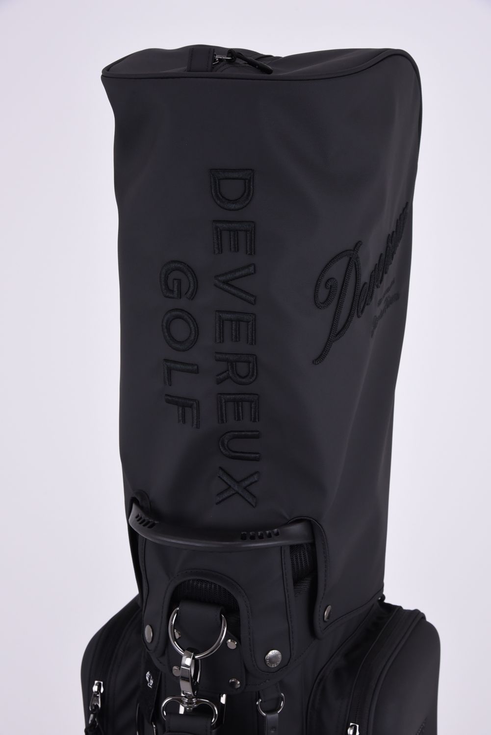 【26AW】 PIONEER TOWN Deep Side Pocket CADDIE BAG / ワントーンカラーロゴアソート スタンドタイプ キャディバッグ (ブラック)