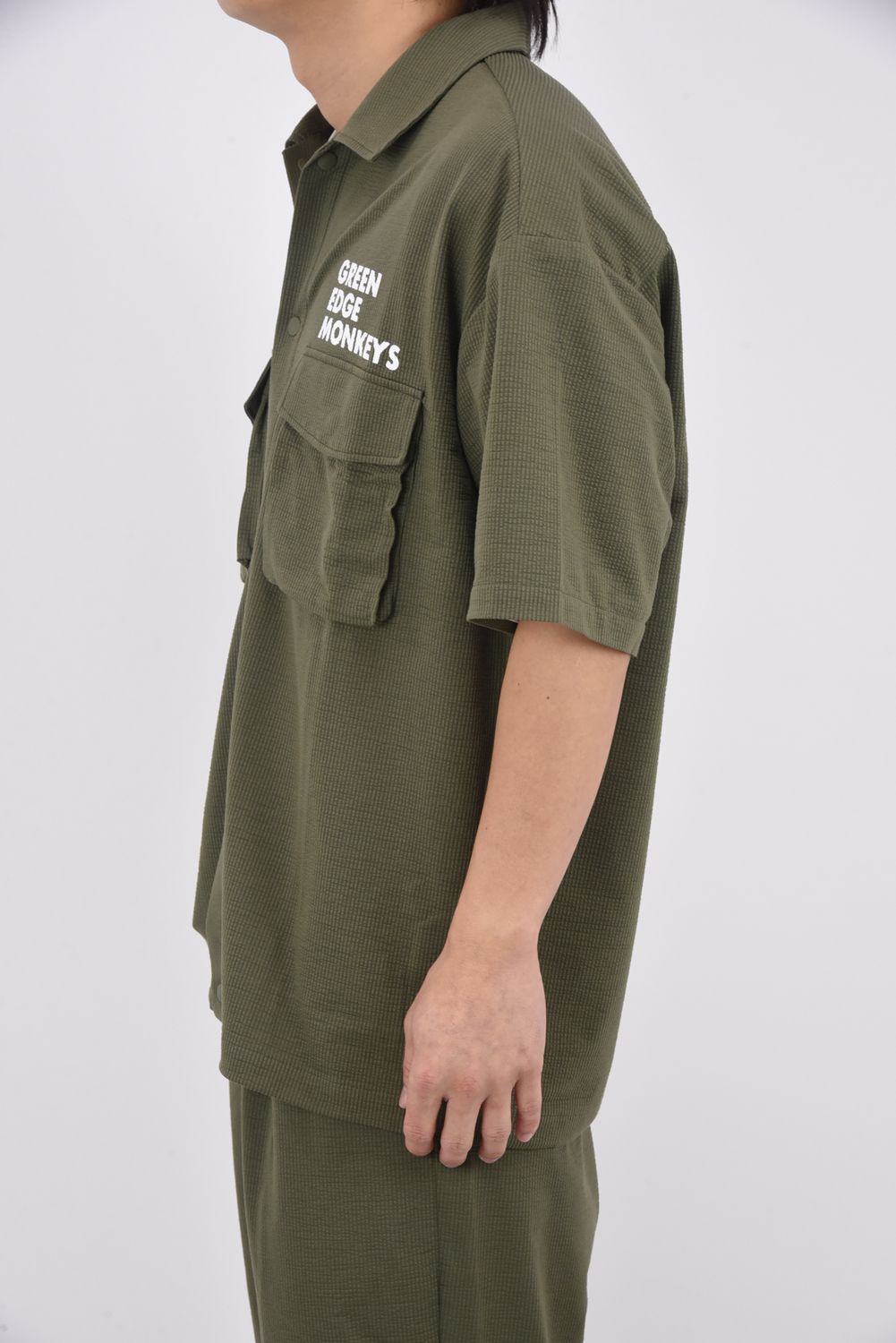 【26SS】 KNIT SOCCER SHIRT / ニットサッカー シャツ （カーキ）