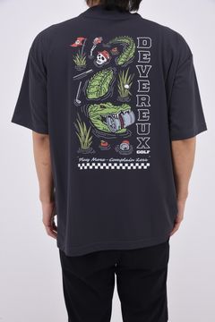 【26SS】 DVG CROCO MOCK T / マイクロカノコ素材 バックプリント モックネックTシャツ (グラファイト)