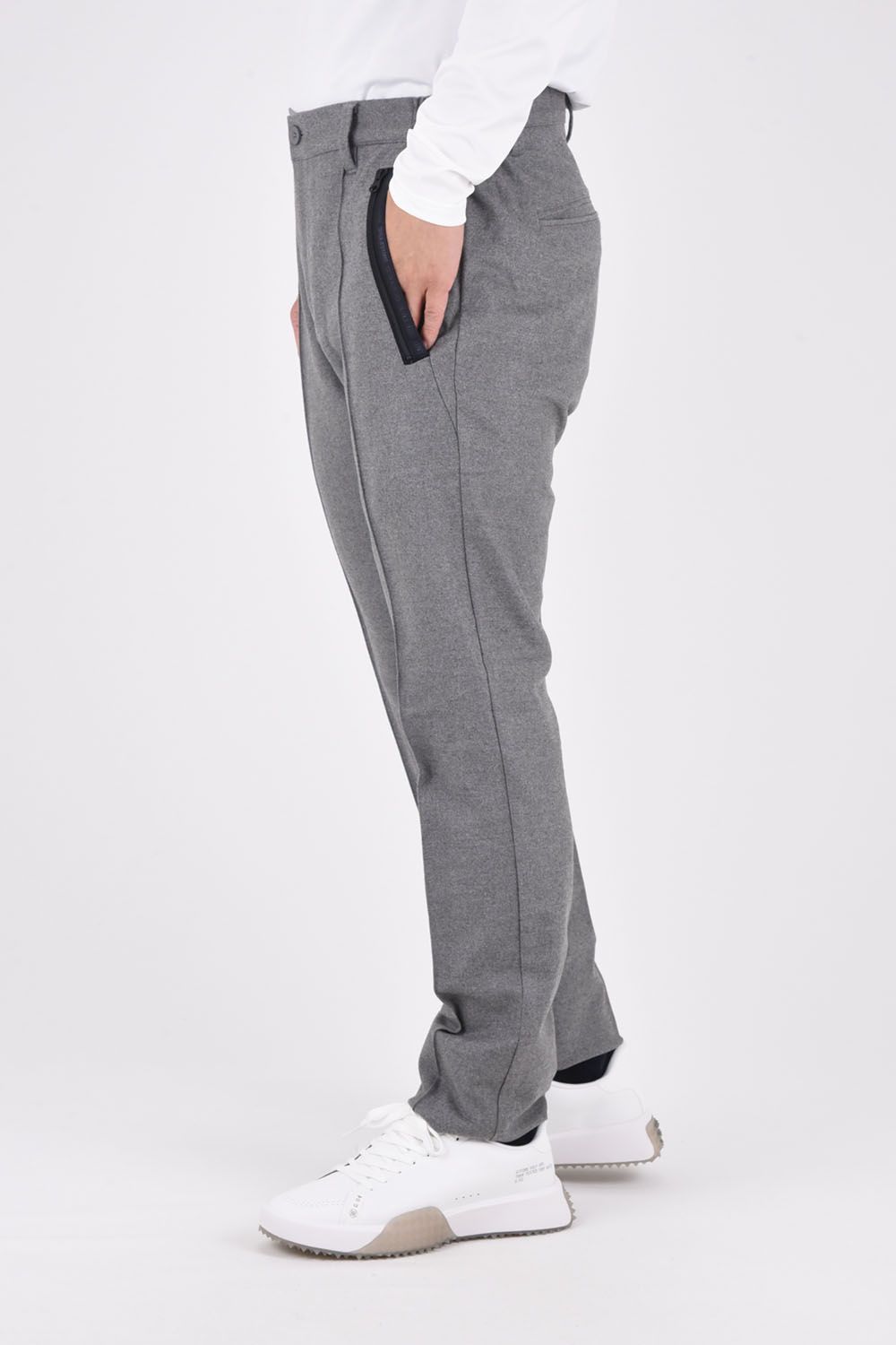22AWブリーフィングゴルフ　ウォームダールベーシックパンツ　グレーS BRIEFING - MEN'S SOFTTHERMO CREASE PANTS / ソフトサーモ