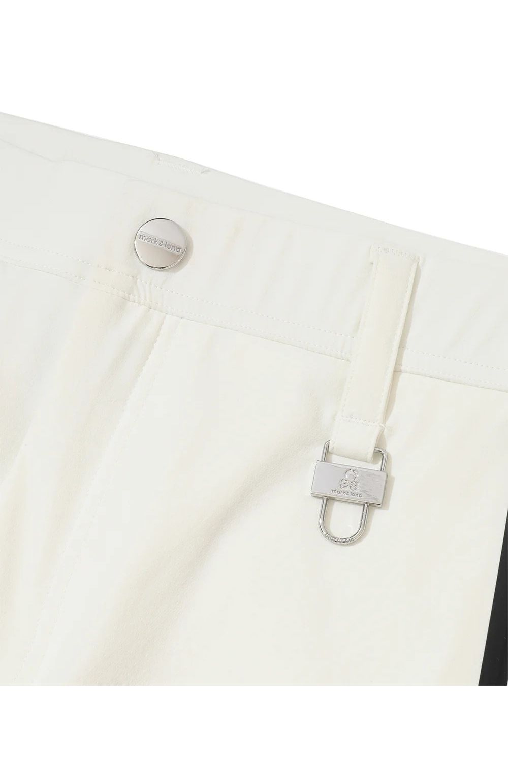 【26AW】 VANGUARD HYPER STRETCH PANTS / ストレッチナイロン シルバーレタープリント ロングパンツ (ホワイト)