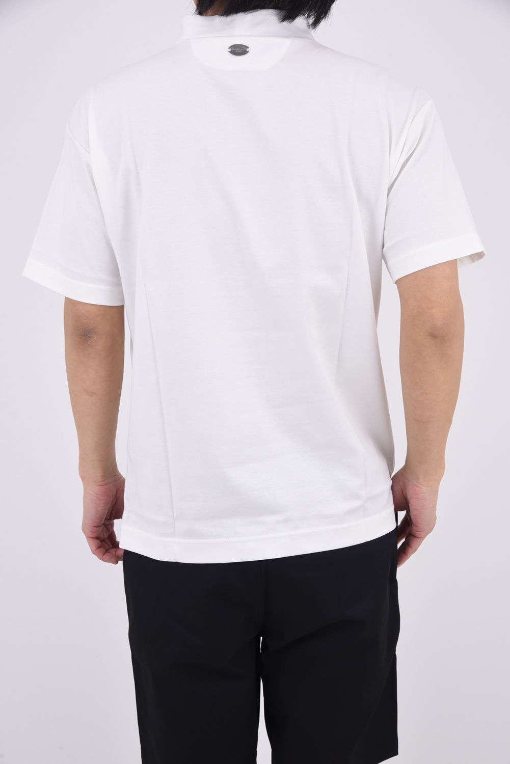 【26SS】 BLUR SIGN SPECTRUM PERFORMANCE MOCK / ブラープリント スワロフスキー モックネックTシャツ (ホワイト)