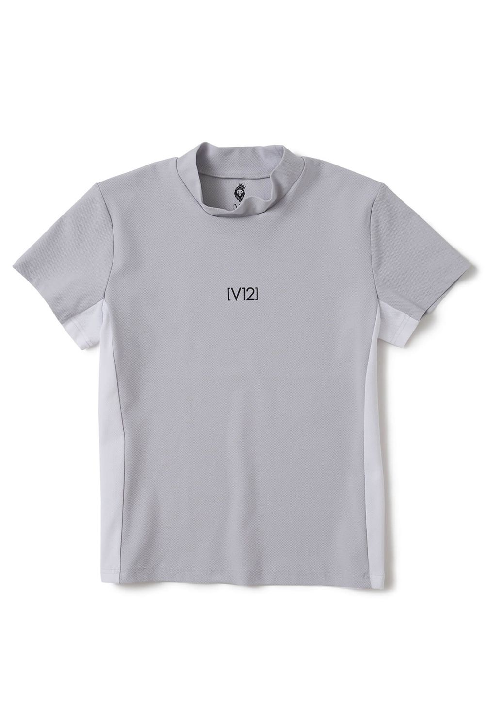 【26SS】 【レディース】 EXP MOCK / メッセージプリント バイカラー モックネックTシャツ (グレー)