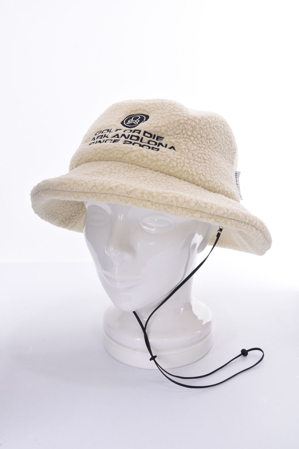 DISTORT GG BUCKET HAT / ボアフリース ドローコード付き バケットハット (アイボリー)