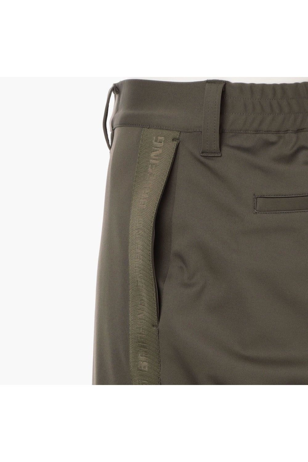 【25SS】 MENS LOGO LINE SHORT PANTS / ロゴラインテープ ショート パンツ (ダークオリーブ)
